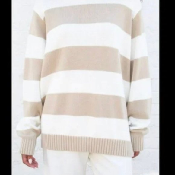 Brandy Melville Sweaters Brandy Melville Brianna Cream And Tan